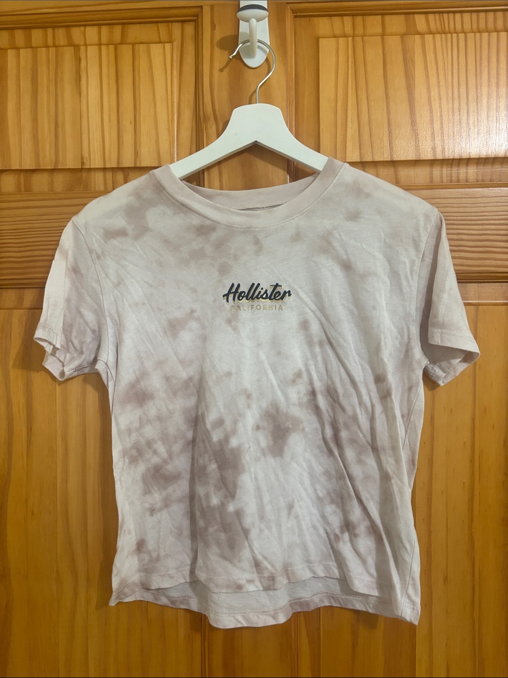 Hollister Size XS Dusty Pink Tie Dye T-Shirt